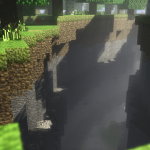 3D Minecraft Canyon Render