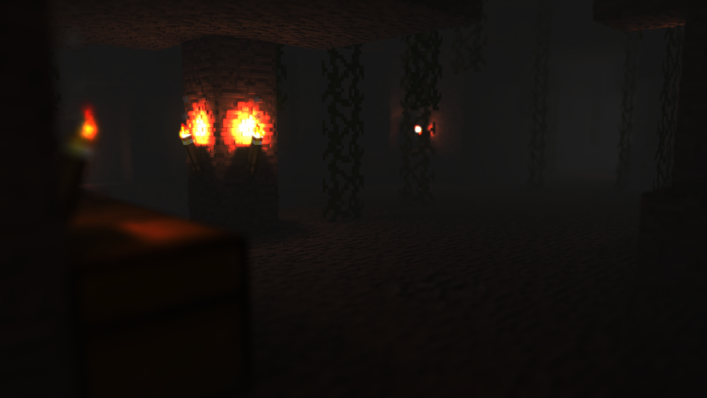 3D Minecraft Cave Render