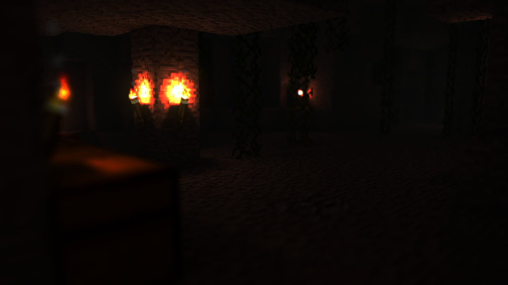 3D Minecraft Cave Render