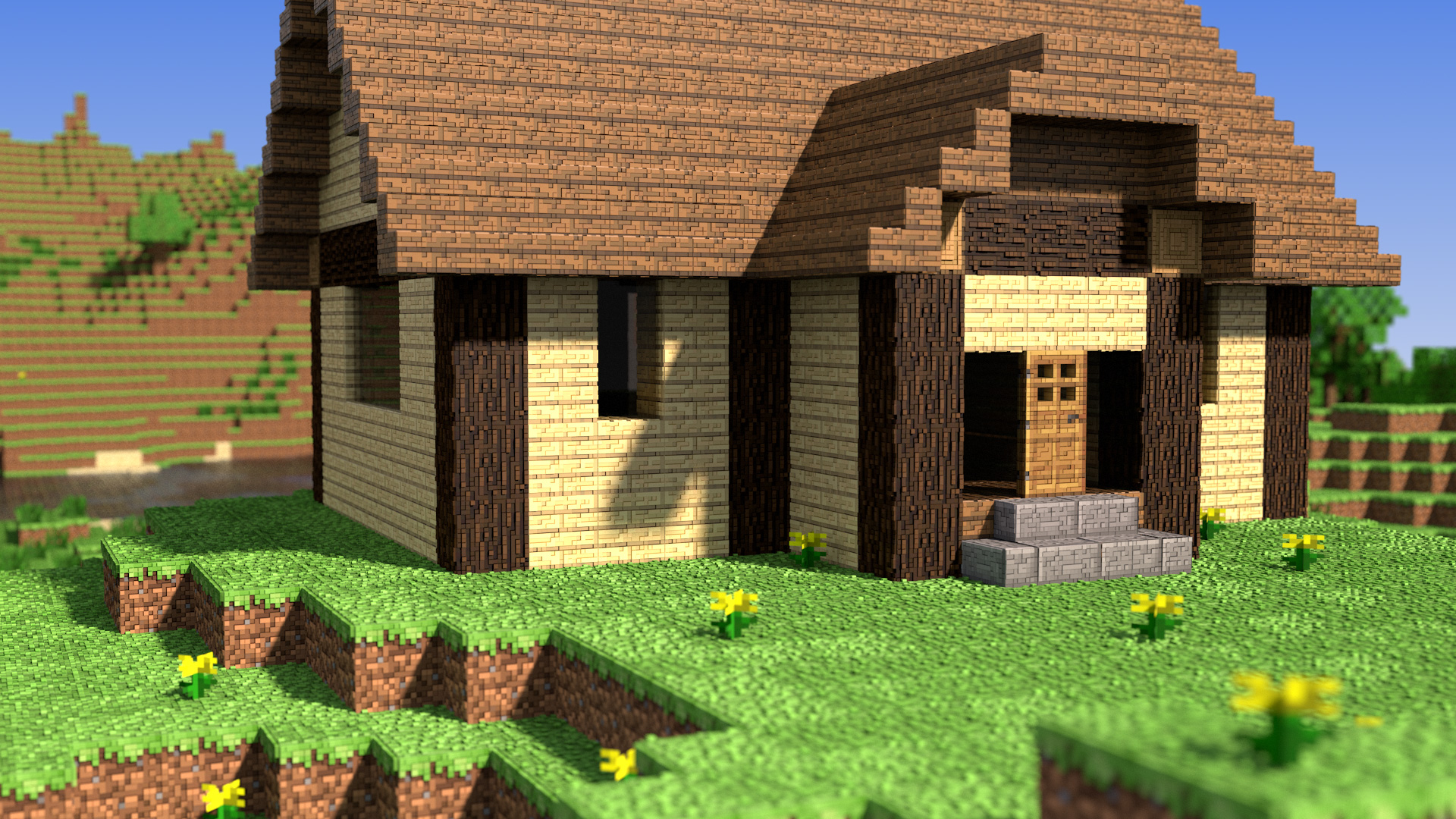 Minecraft Cabin Render | 3D & Programming: Cameron Leger